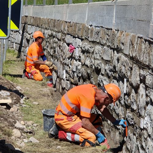 Bauhandwerk Langnau | Projekte | Stützmauer Trubschachen